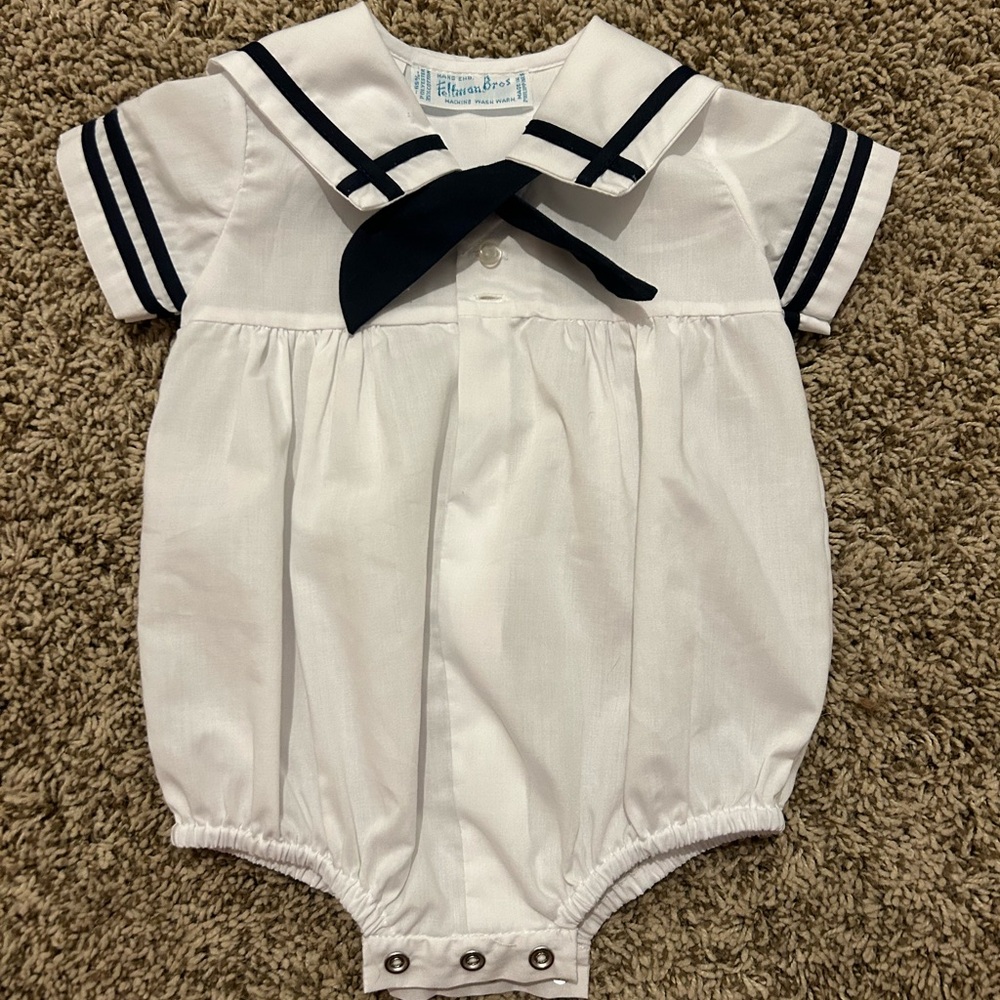 EUC Feltman Brothers Sailor Newborn Outfit